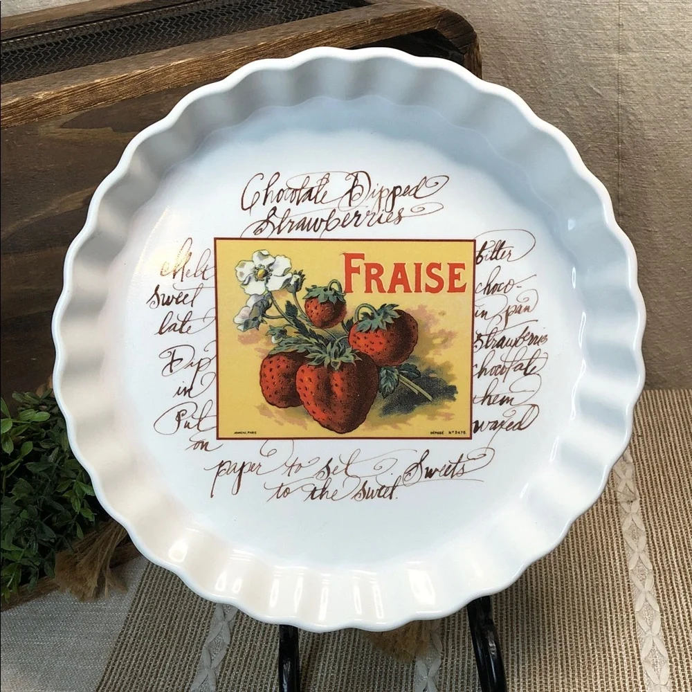 WILLIAMS SONOMA Pie Tart Plate Baking Dish Italy